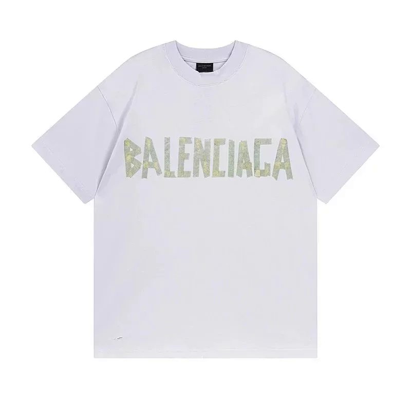 Balenciaga Logo Print Navy T-Shirt product detail 3 in Litbuy spreadsheet finds