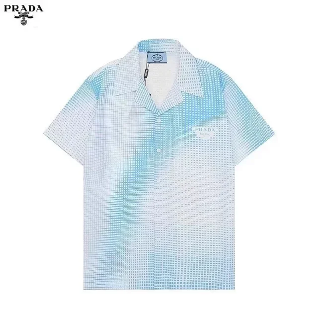 Prada Shirts Short-Sleeve Printed Button-Up Shirt product detail image 12