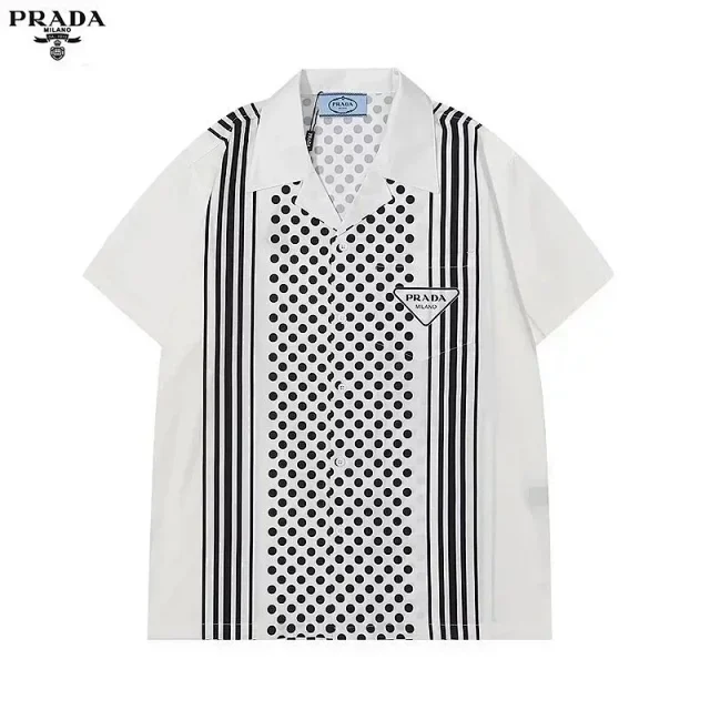 Prada Shirts Short-Sleeve Printed Button-Up Shirt product detail image 15