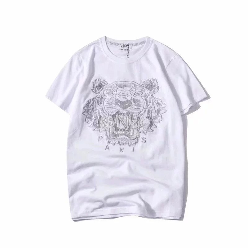 Kenzo Paris Evil Eye Red Gold Embroidery Tee Black