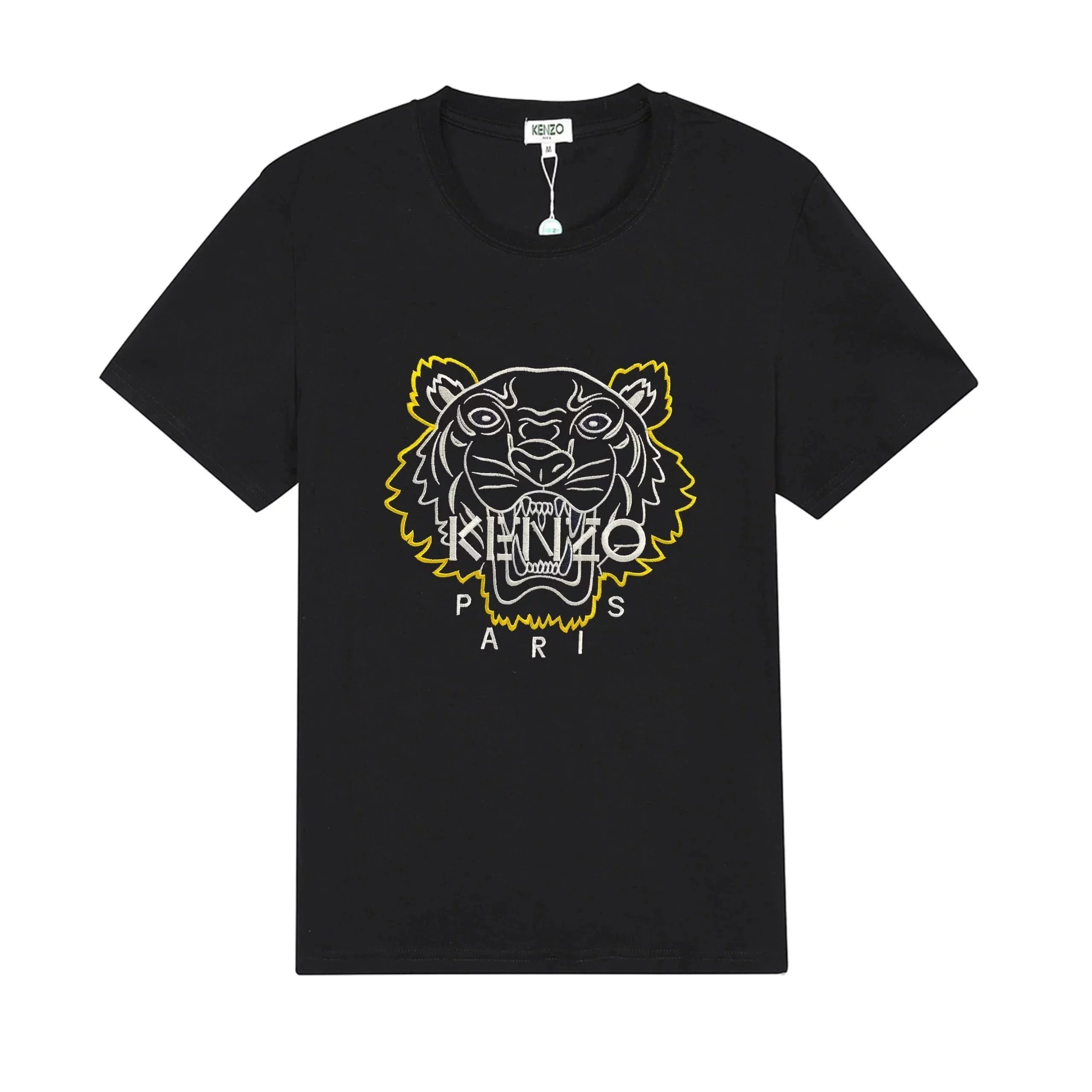 Kenzo Paris Tiger Heart Eyes Embroidery Tee Pink
