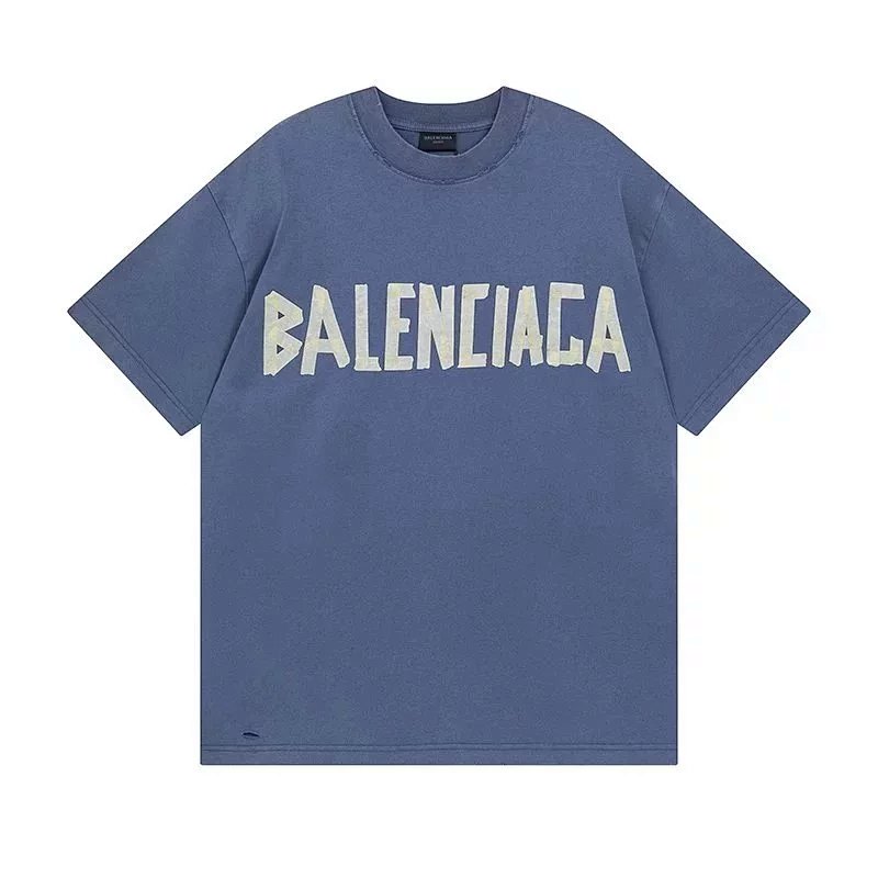 Balenciaga Logo Print Navy T-Shirt product detail 2 in Litbuy spreadsheet finds