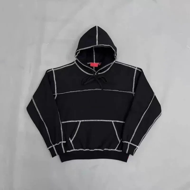 Contrast Stitch Sweatshirt/Black