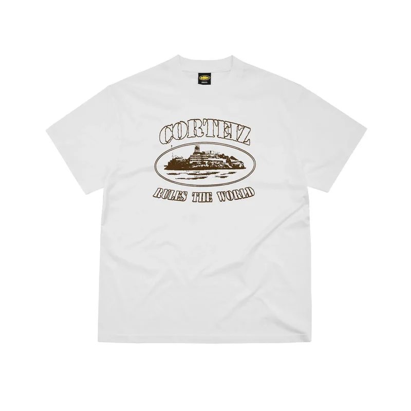 Brown Print/White