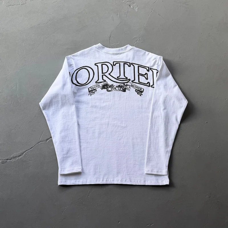White Print Black/Long Sleeve (Good Quality)