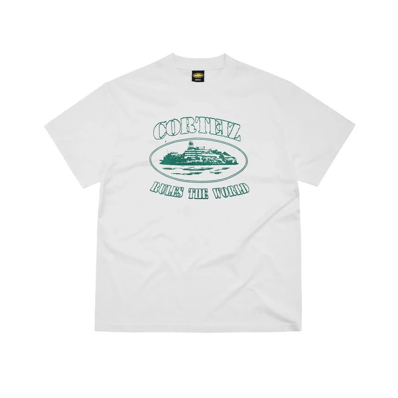 Green Print/White