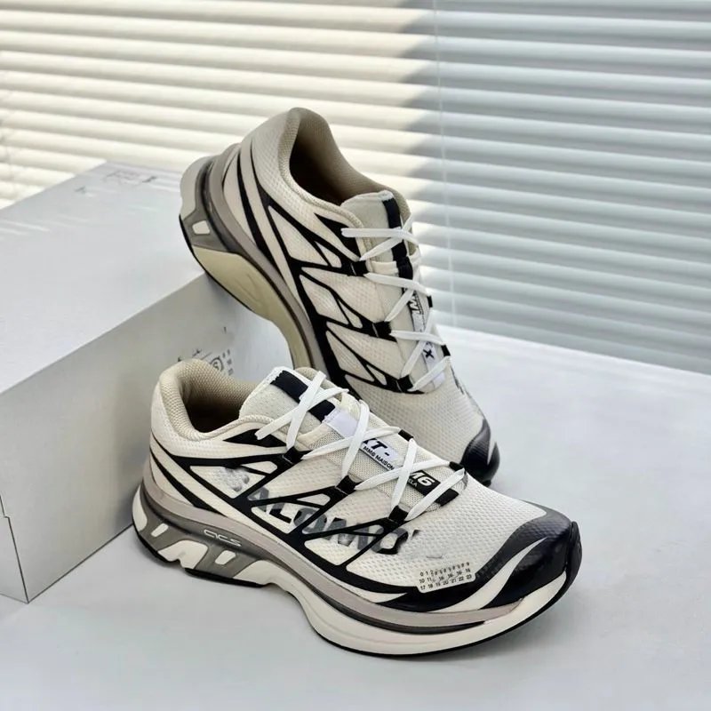 Maison Margiela x Reebok Future Classic Black White Silver Sneakers - 7