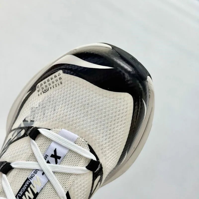 Maison Margiela x Reebok Future Classic Black White Silver Sneakers - 12