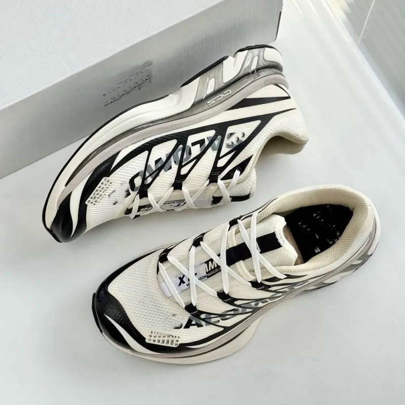 Maison Margiela x Reebok Future Classic Black White Silver Sneakers - 9