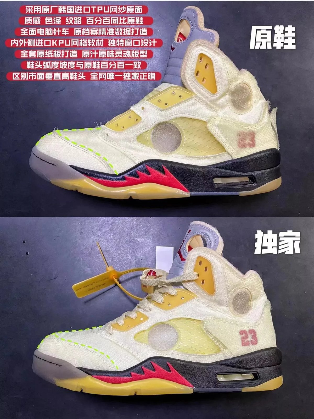 Air Jordan 5 Navy Blue Sneakers Basketball Shoes product detail 2 in Litbuy spreadsheet finds