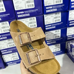 thumbnail for Cork sandals real cork cow suede comfortable slippers