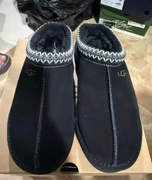 UGG Tasman Beige Suede Slippers - 6