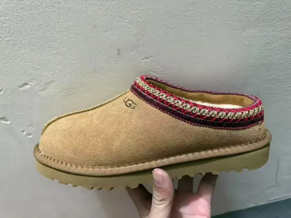 UGG Tasman Beige Suede Slippers - 9