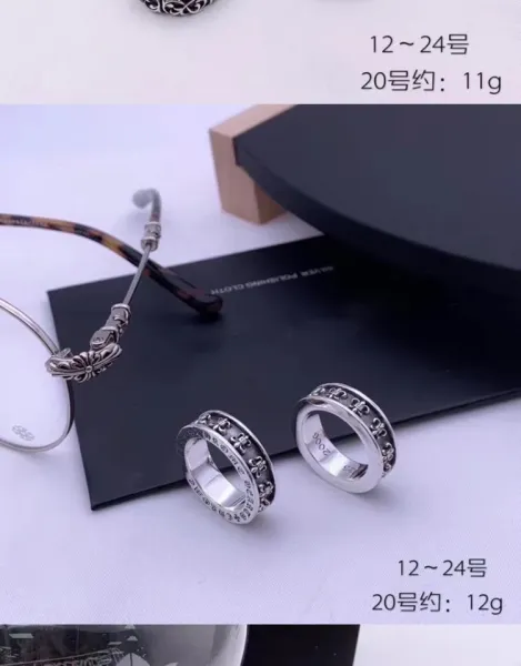 Chrome Hearts Cross Skull Ring Silver Jewelry - 4