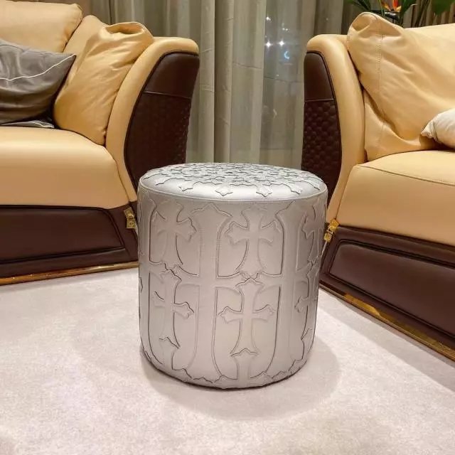 新款银色圆凳