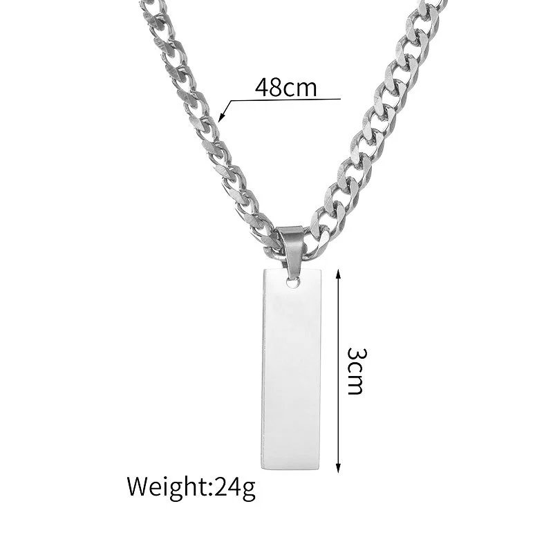 Just color necklace [with Cuban chain]]