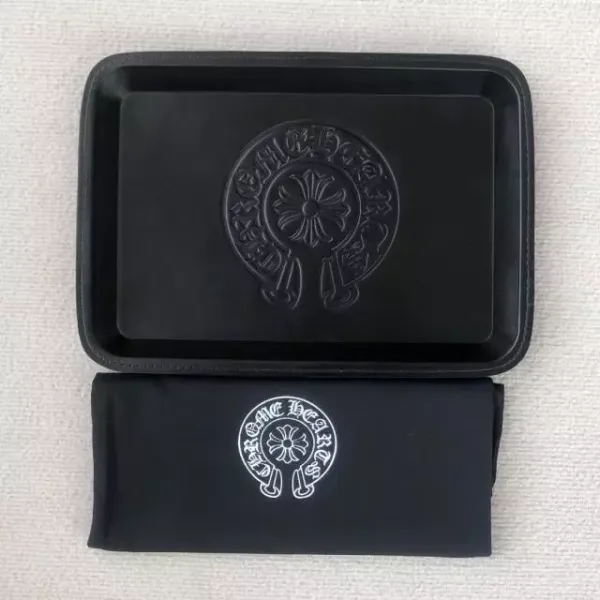 Chrome Hearts Logo Tray and Dust Bag Set Black Accessories - 1