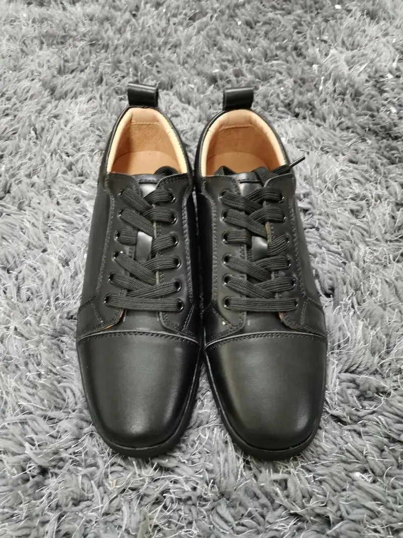 Christian Louboutin Louis Spikes Black Suede Sneakers - 10