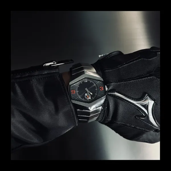 Design Hexagonal Chronograph Black and Red Watch Watches - 4