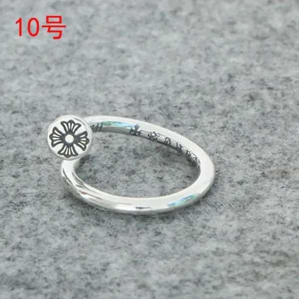 Design Floral Motif Silver Ring Jewelry - 1