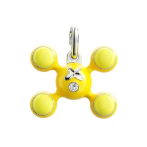 Tiffany & Co. X Logo Charm Yellow Enamel Pendant Jewelry