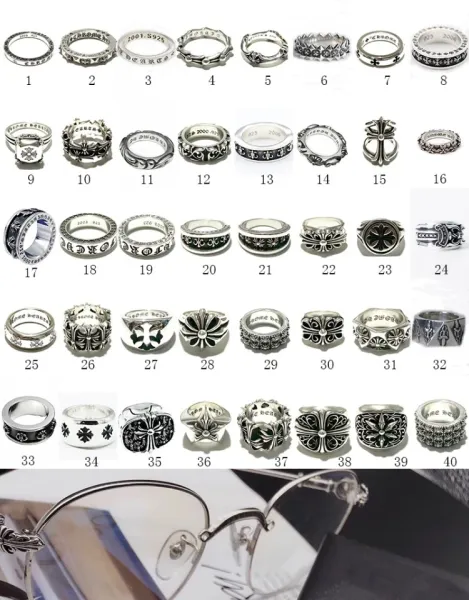 Chrome Hearts Cross Skull Ring Silver Jewelry - 3