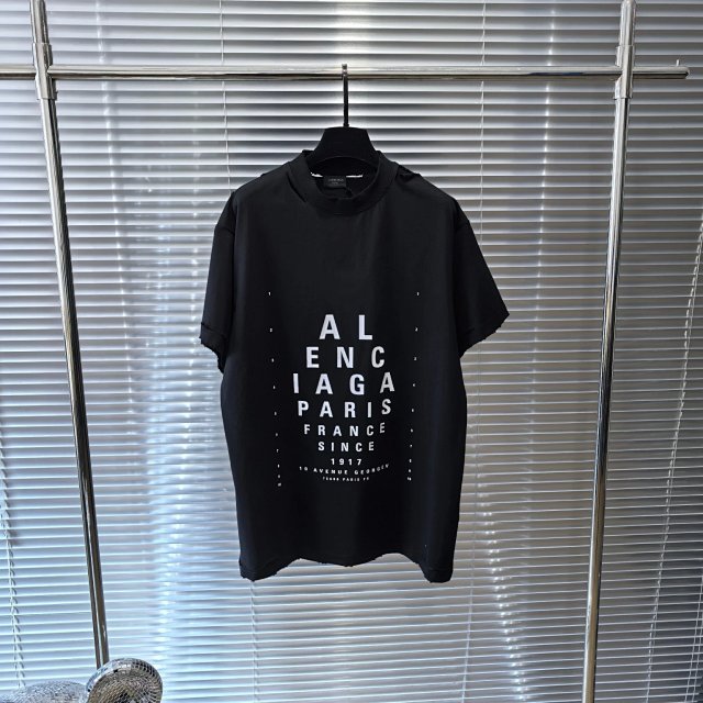 Balenciaga Black  Cotton Unisex T-Shirt