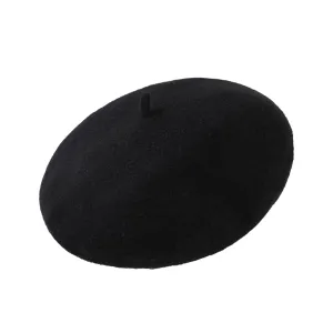 Design Classic Wool Beret Black Hat Hats