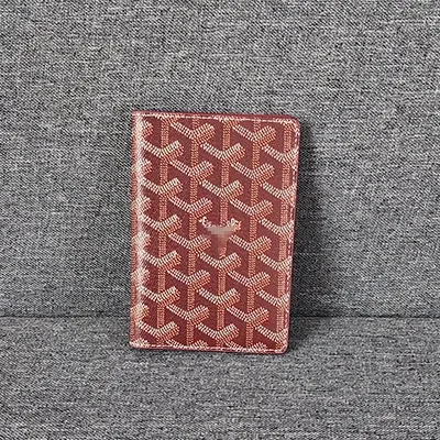Goyard Saint Louis Passport Cover Burgundy Leather Wallets - 1