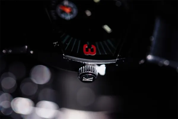 Design Hexagonal Chronograph Black and Red Watch Watches - 6
