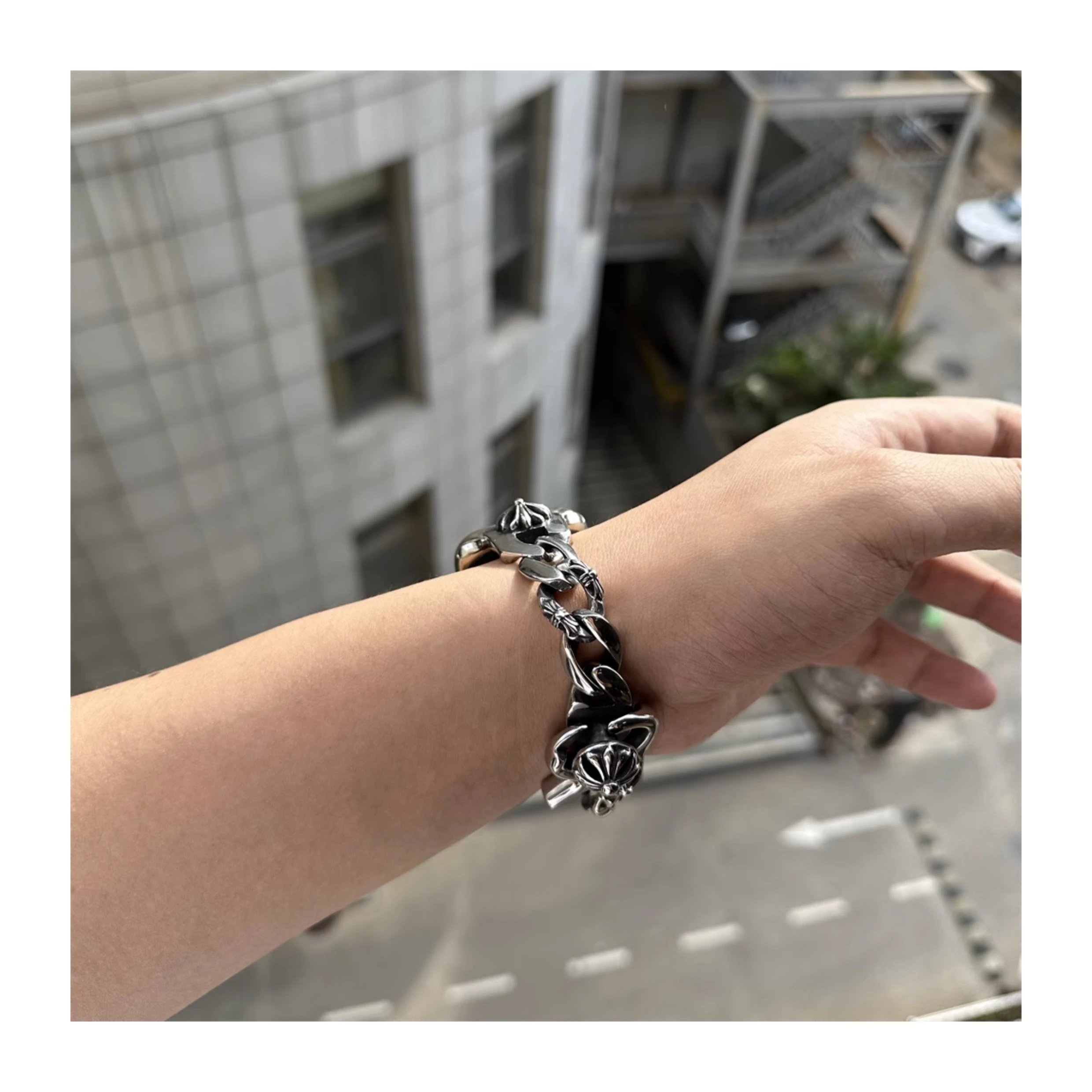 Chrome Hearts x Apple Watch Silver Floral Link Band Smartwatch Smartwatches - 15