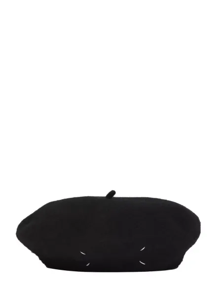 Design Classic Wool Beret Black Hat Hats - 2