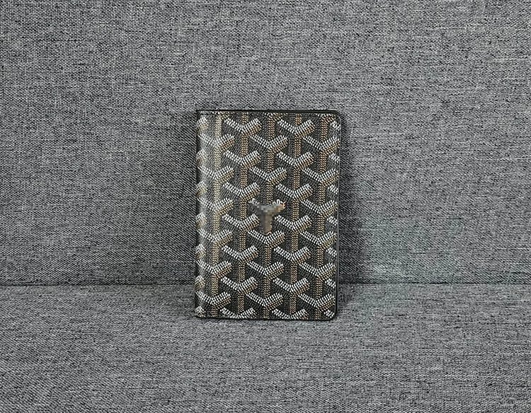 Goyard Saint Louis Passport Cover Black and Beige Wallets - 2