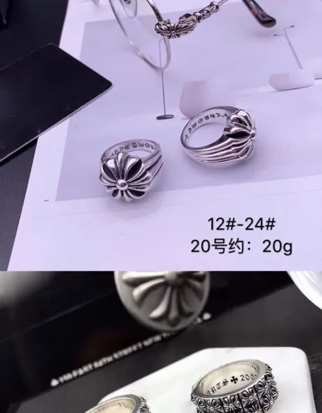 Chrome Hearts Cross Skull Ring Silver Jewelry - 24