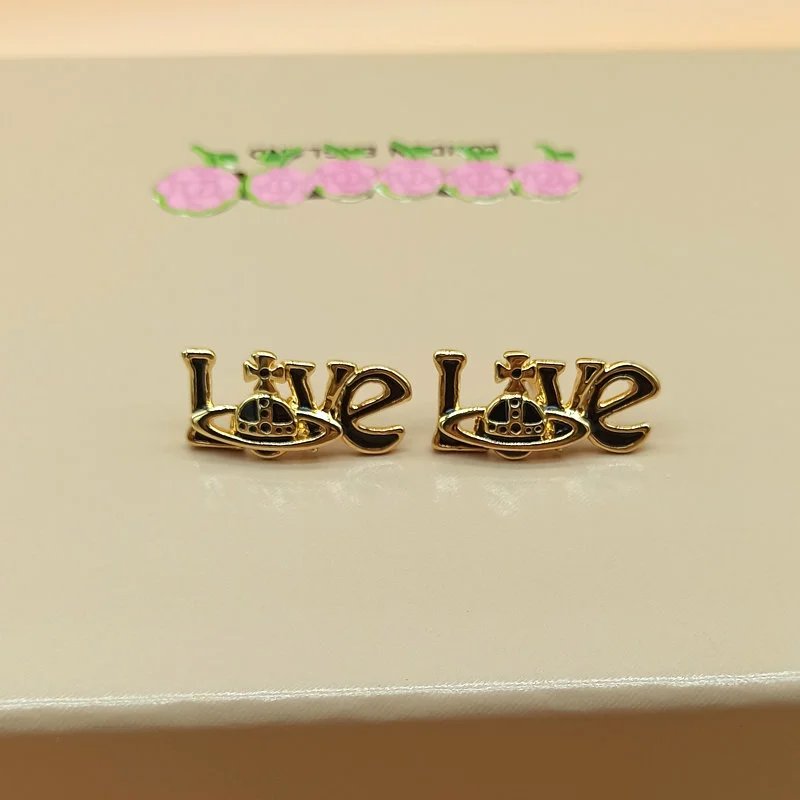 Vivienne Westwood Love Orb Earrings Gold Jewelry