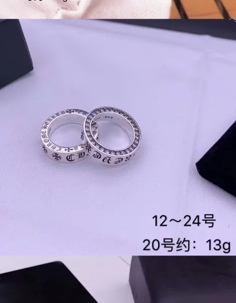 Chrome Hearts Cross Skull Ring Silver Jewelry - 8