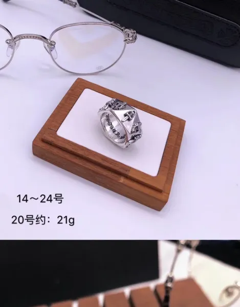 Chrome Hearts Cross Skull Ring Silver Jewelry - 27