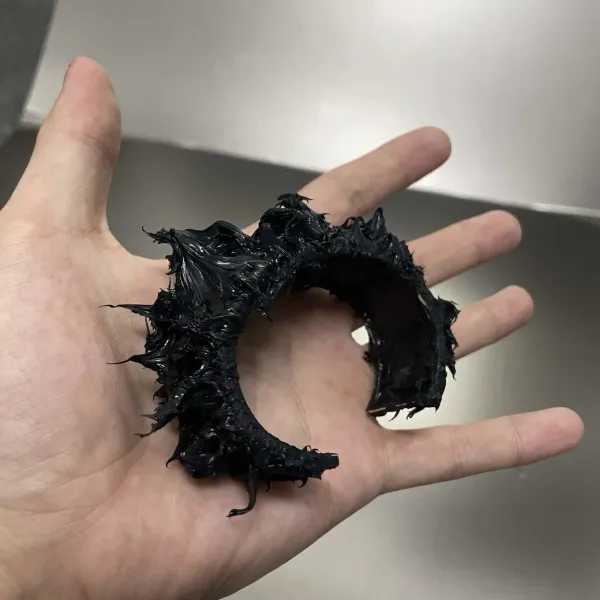 Design Spiky Textured Cuff Black Bracelet Jewelry - 3
