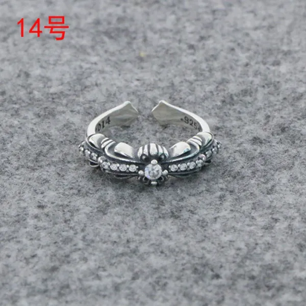 Design Silver 925 Sterling Silver Crystal Winged Ring Jewelry - 1