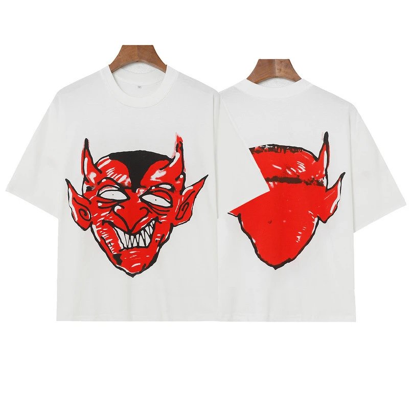 Bills Studios Devil Graffiti White Cotton T-Shirt