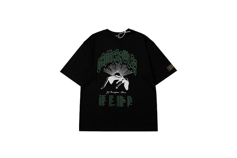 Raf Simons Black Gothic Logo Oversized T-Shirt