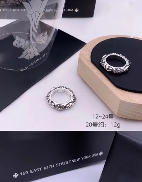 Chrome Hearts Cross Skull Ring Silver Jewelry - 5