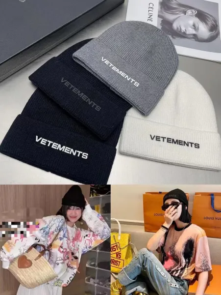 Vetements Logo Beanie Black - 2