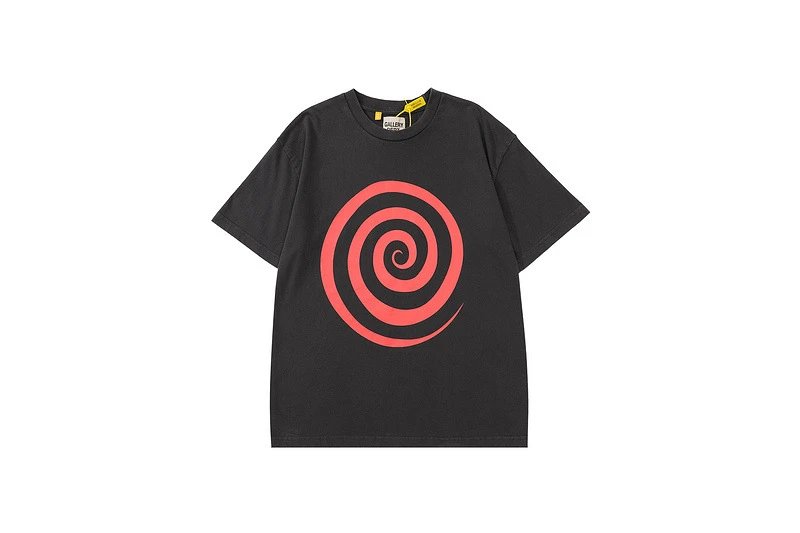 Gallery Dept Black Red Spiral Totem Cotton T-Shirt