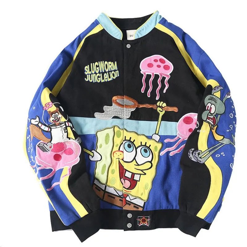 工装宽松纯棉长袖立领外穿棒球服547-993 - 131575