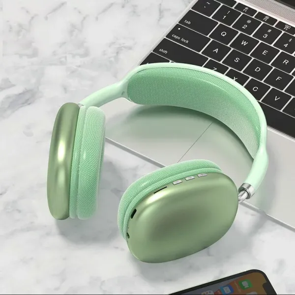 Design Over-Ear Headphones Mint Green Wireless Headphones - 1