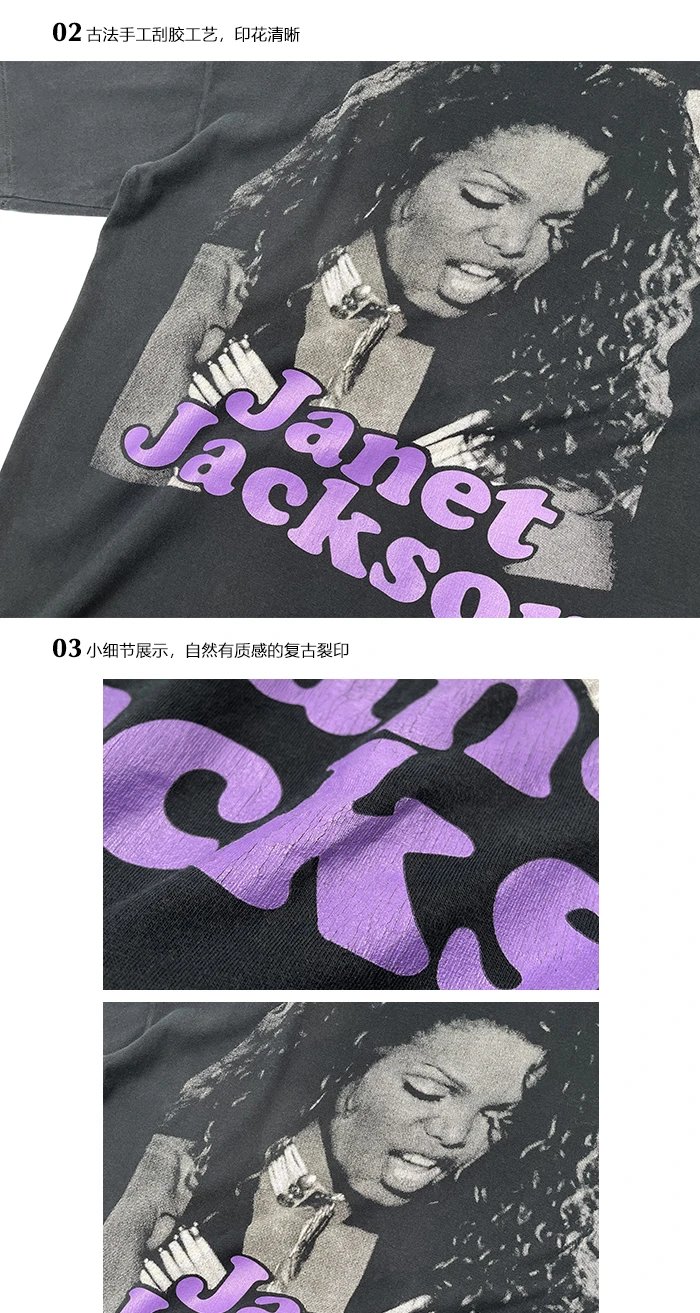 Gallery Dept. Janet Jackson Graphic Tee Navy - 16