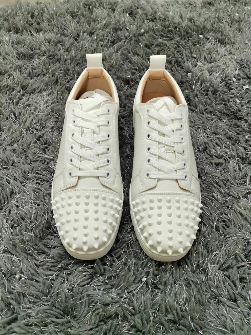 Christian Louboutin Louis Spikes Black Suede Sneakers - 2