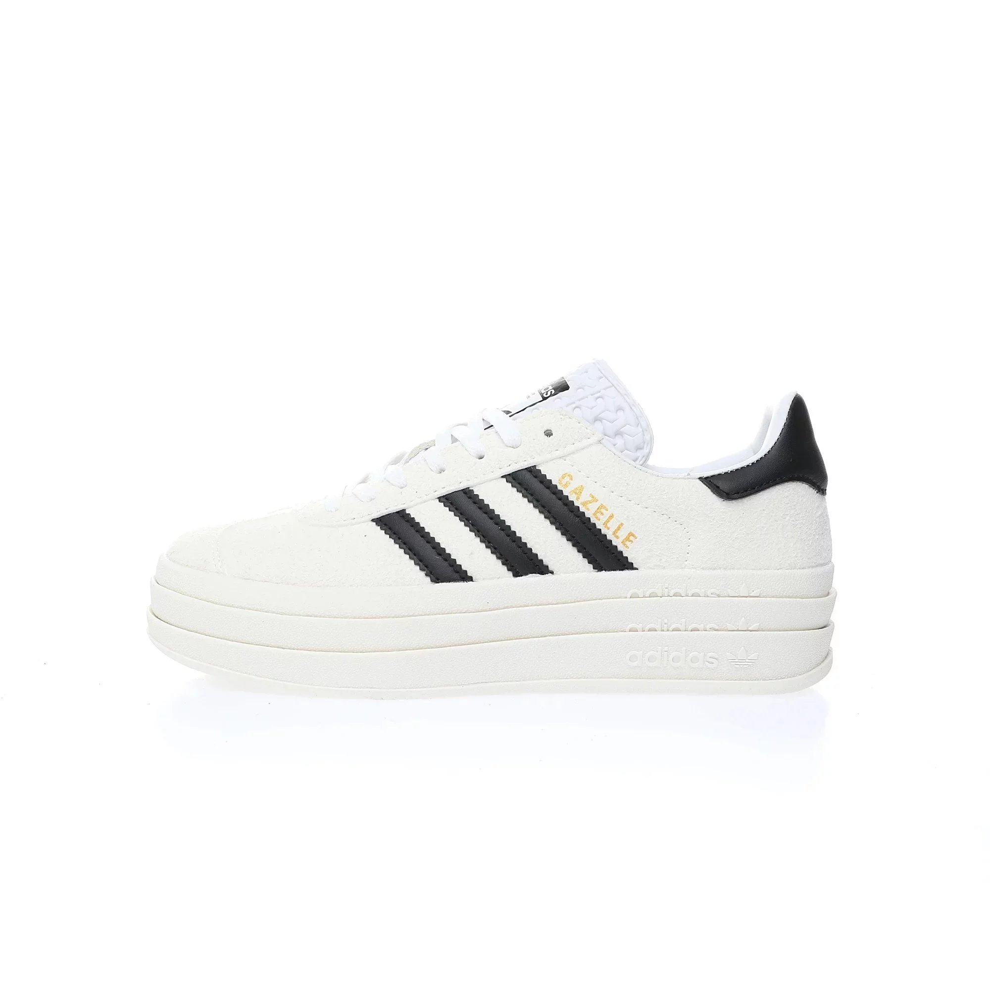 Adidas Originals Gazelle Bold — Anti-velvet white and black HQ6913 colorway — USFans Spreadsheet photo