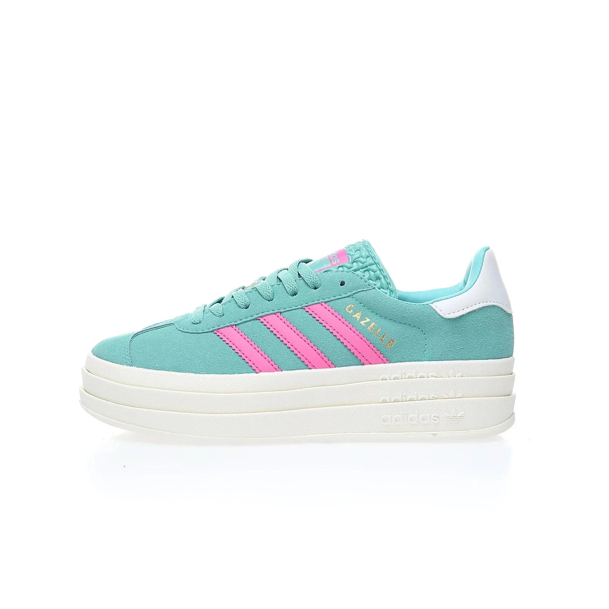 Adidas Originals Gazelle Bold — Light Moon Green White Powder ID7026 colorway — USFans Spreadsheet photo
